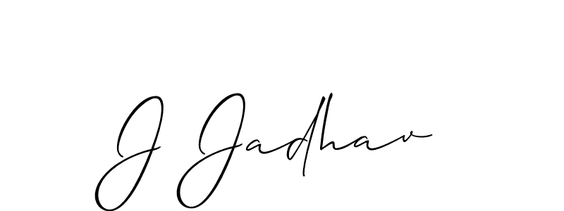 J Jadhav stylish signature style. Best Handwritten Sign (Allison_Script) for my name. Handwritten Signature Collection Ideas for my name J Jadhav. J Jadhav signature style 2 images and pictures png