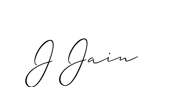 Also we have J Jain name is the best signature style. Create professional handwritten signature collection using Allison_Script autograph style. J Jain signature style 2 images and pictures png