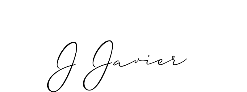 Create a beautiful signature design for name J Javier. With this signature (Allison_Script) fonts, you can make a handwritten signature for free. J Javier signature style 2 images and pictures png