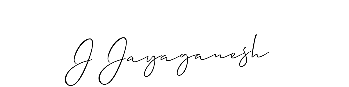 Use a signature maker to create a handwritten signature online. With this signature software, you can design (Allison_Script) your own signature for name J Jayaganesh. J Jayaganesh signature style 2 images and pictures png