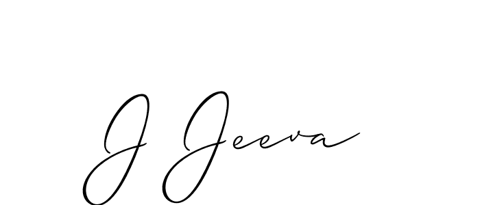 Create a beautiful signature design for name J Jeeva. With this signature (Allison_Script) fonts, you can make a handwritten signature for free. J Jeeva signature style 2 images and pictures png