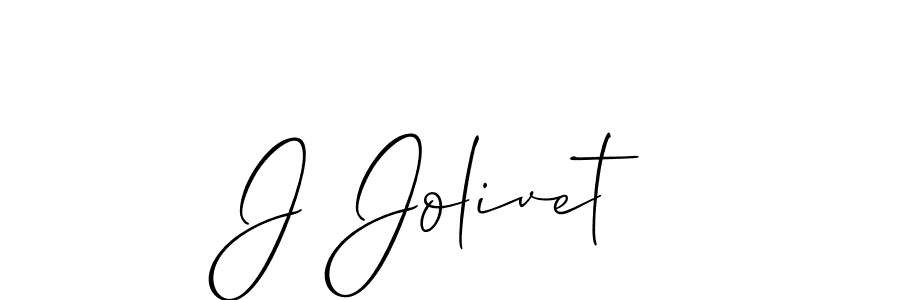 It looks lik you need a new signature style for name J Jolivet. Design unique handwritten (Allison_Script) signature with our free signature maker in just a few clicks. J Jolivet signature style 2 images and pictures png
