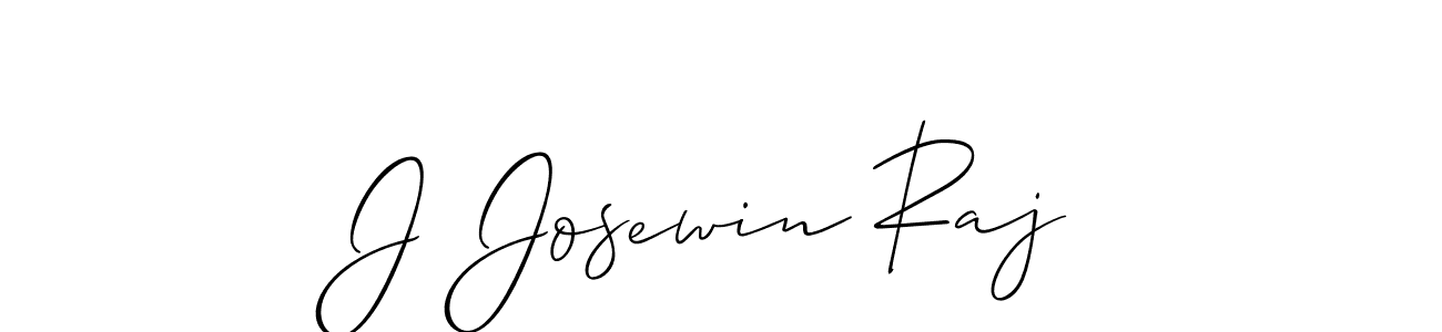 How to make J Josewin Raj name signature. Use Allison_Script style for creating short signs online. This is the latest handwritten sign. J Josewin Raj signature style 2 images and pictures png