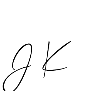 Design your own signature with our free online signature maker. With this signature software, you can create a handwritten (Allison_Script) signature for name J K. J K signature style 2 images and pictures png