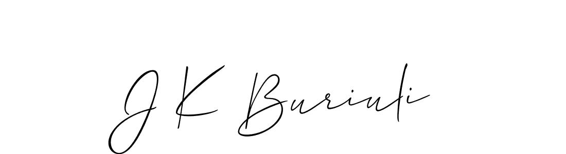 J K Buriuli stylish signature style. Best Handwritten Sign (Allison_Script) for my name. Handwritten Signature Collection Ideas for my name J K Buriuli. J K Buriuli signature style 2 images and pictures png