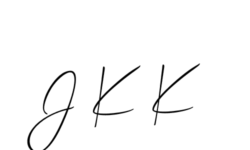 How to make J K K signature? Allison_Script is a professional autograph style. Create handwritten signature for J K K name. J K K signature style 2 images and pictures png