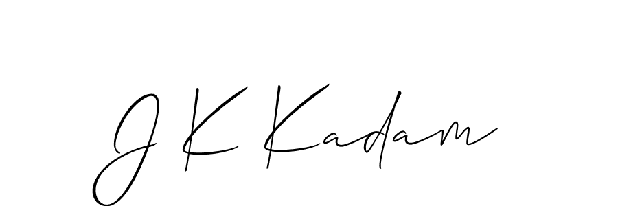 How to Draw J K Kadam signature style? Allison_Script is a latest design signature styles for name J K Kadam. J K Kadam signature style 2 images and pictures png