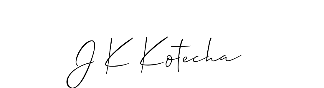 Also we have J K Kotecha name is the best signature style. Create professional handwritten signature collection using Allison_Script autograph style. J K Kotecha signature style 2 images and pictures png