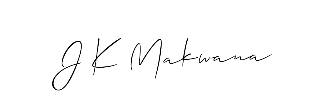 How to make J K Makwana signature? Allison_Script is a professional autograph style. Create handwritten signature for J K Makwana name. J K Makwana signature style 2 images and pictures png