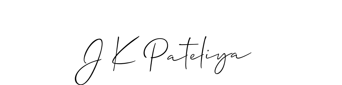 Also we have J K Pateliya name is the best signature style. Create professional handwritten signature collection using Allison_Script autograph style. J K Pateliya signature style 2 images and pictures png