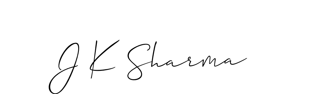 Also we have J K Sharma name is the best signature style. Create professional handwritten signature collection using Allison_Script autograph style. J K Sharma signature style 2 images and pictures png