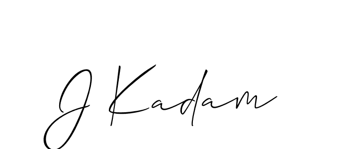 How to Draw J Kadam signature style? Allison_Script is a latest design signature styles for name J Kadam. J Kadam signature style 2 images and pictures png