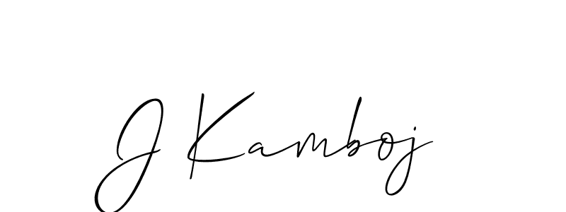 How to make J Kamboj signature? Allison_Script is a professional autograph style. Create handwritten signature for J Kamboj name. J Kamboj signature style 2 images and pictures png