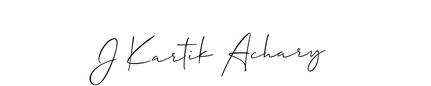 Best and Professional Signature Style for J Kartik Achary. Allison_Script Best Signature Style Collection. J Kartik Achary signature style 2 images and pictures png