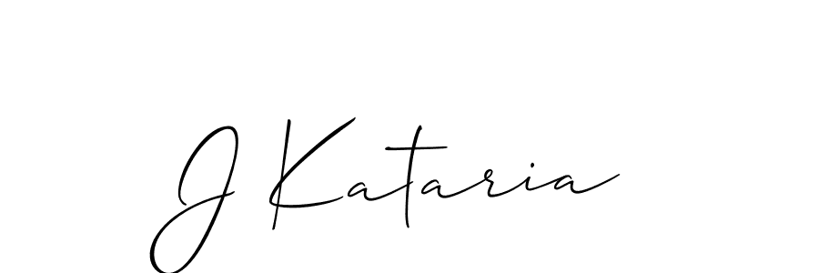 Make a beautiful signature design for name J Kataria. With this signature (Allison_Script) style, you can create a handwritten signature for free. J Kataria signature style 2 images and pictures png