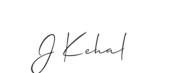 How to make J Kehal name signature. Use Allison_Script style for creating short signs online. This is the latest handwritten sign. J Kehal signature style 2 images and pictures png