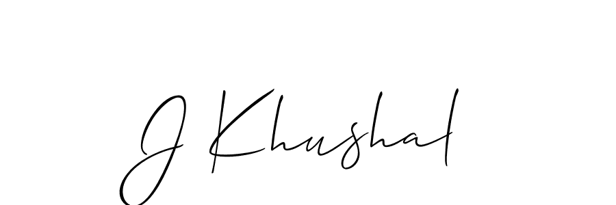Once you've used our free online signature maker to create your best signature Allison_Script style, it's time to enjoy all of the benefits that J Khushal name signing documents. J Khushal signature style 2 images and pictures png