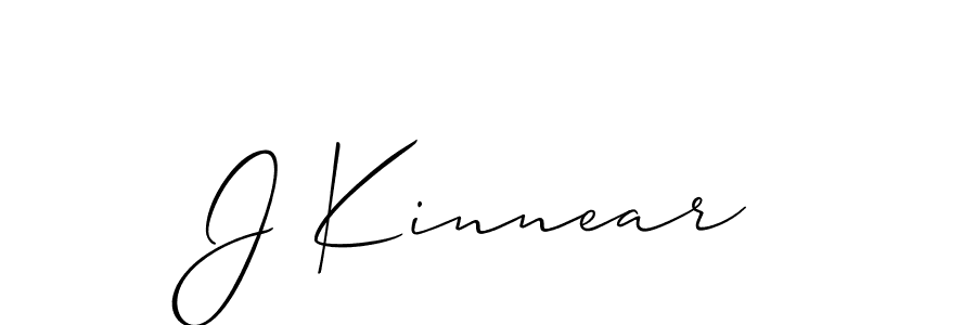 Design your own signature with our free online signature maker. With this signature software, you can create a handwritten (Allison_Script) signature for name J Kinnear. J Kinnear signature style 2 images and pictures png