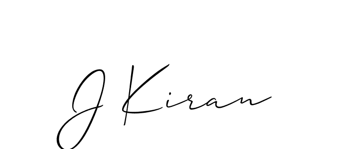 How to Draw J Kiran signature style? Allison_Script is a latest design signature styles for name J Kiran. J Kiran signature style 2 images and pictures png