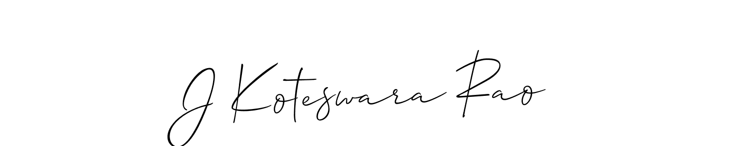 You should practise on your own different ways (Allison_Script) to write your name (J Koteswara Rao) in signature. don't let someone else do it for you. J Koteswara Rao signature style 2 images and pictures png