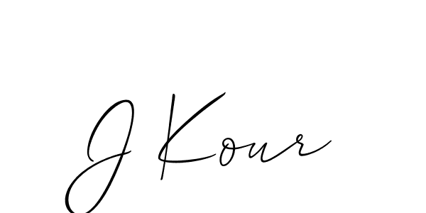 Best and Professional Signature Style for J Kour. Allison_Script Best Signature Style Collection. J Kour signature style 2 images and pictures png