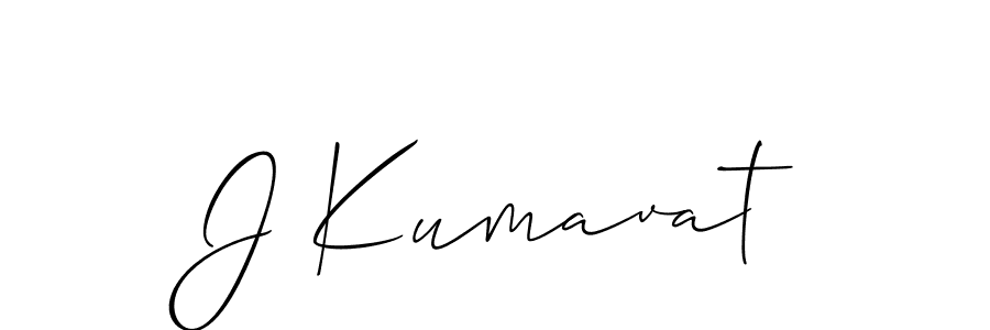 Allison_Script is a professional signature style that is perfect for those who want to add a touch of class to their signature. It is also a great choice for those who want to make their signature more unique. Get J Kumavat name to fancy signature for free. J Kumavat signature style 2 images and pictures png