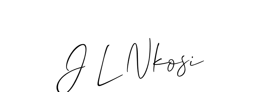 This is the best signature style for the J L Nkosi name. Also you like these signature font (Allison_Script). Mix name signature. J L Nkosi signature style 2 images and pictures png