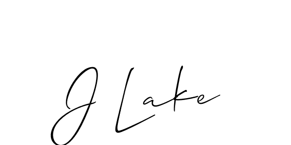 It looks lik you need a new signature style for name J Lake. Design unique handwritten (Allison_Script) signature with our free signature maker in just a few clicks. J Lake signature style 2 images and pictures png