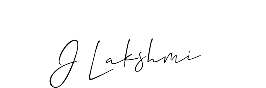 How to make J Lakshmi signature? Allison_Script is a professional autograph style. Create handwritten signature for J Lakshmi name. J Lakshmi signature style 2 images and pictures png