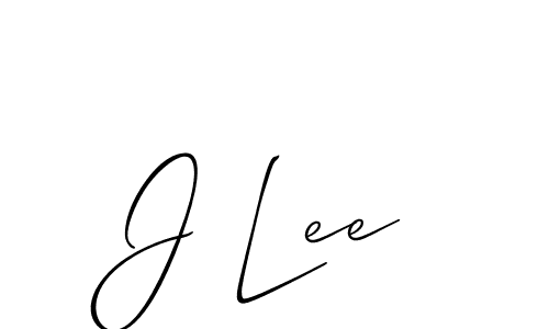 How to make J Lee signature? Allison_Script is a professional autograph style. Create handwritten signature for J Lee name. J Lee signature style 2 images and pictures png