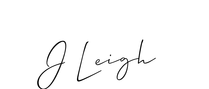 if you are searching for the best signature style for your name J Leigh. so please give up your signature search. here we have designed multiple signature styles  using Allison_Script. J Leigh signature style 2 images and pictures png