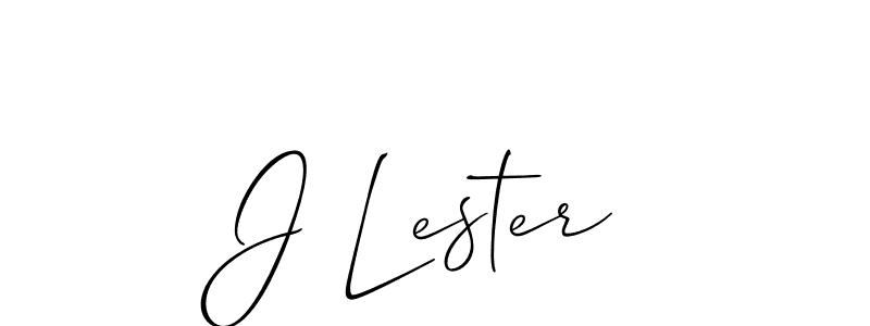 How to make J Lester signature? Allison_Script is a professional autograph style. Create handwritten signature for J Lester name. J Lester signature style 2 images and pictures png