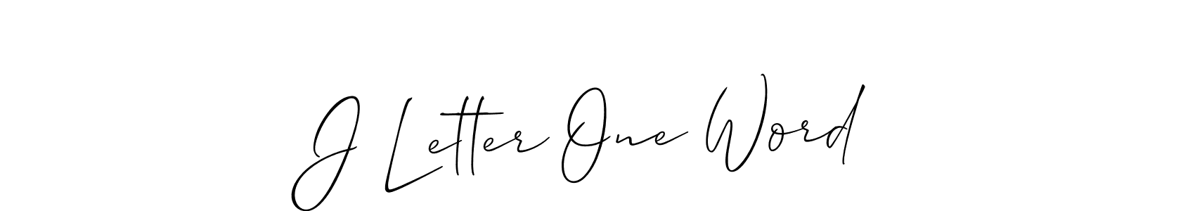 It looks lik you need a new signature style for name J Letter One Word. Design unique handwritten (Allison_Script) signature with our free signature maker in just a few clicks. J Letter One Word signature style 2 images and pictures png