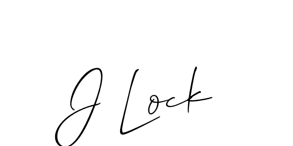 How to make J Lock signature? Allison_Script is a professional autograph style. Create handwritten signature for J Lock name. J Lock signature style 2 images and pictures png