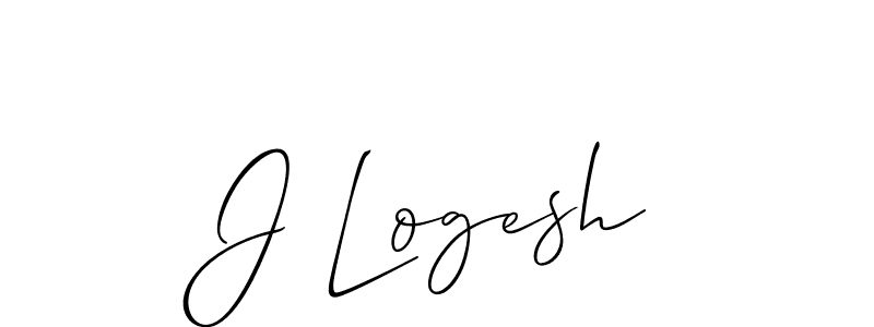 How to make J Logesh signature? Allison_Script is a professional autograph style. Create handwritten signature for J Logesh name. J Logesh signature style 2 images and pictures png