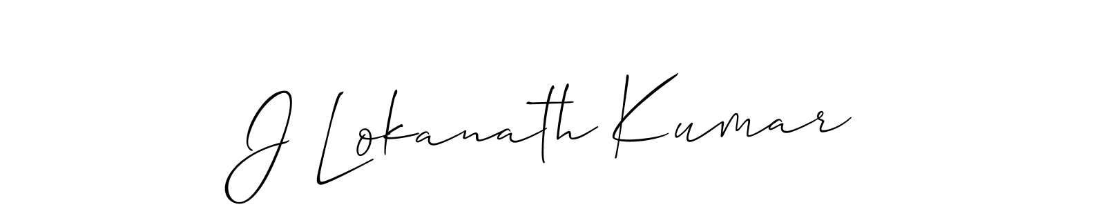 How to make J Lokanath Kumar signature? Allison_Script is a professional autograph style. Create handwritten signature for J Lokanath Kumar name. J Lokanath Kumar signature style 2 images and pictures png