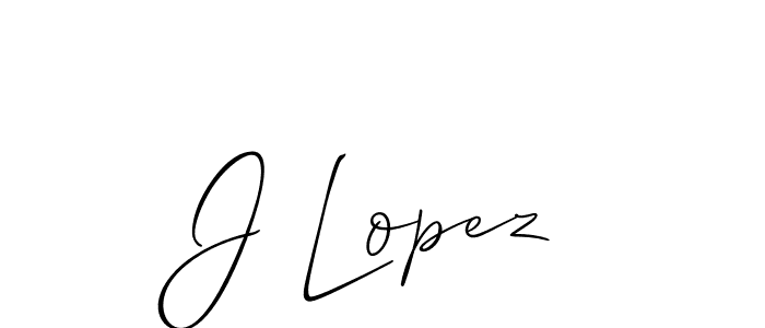 How to make J Lopez signature? Allison_Script is a professional autograph style. Create handwritten signature for J Lopez name. J Lopez signature style 2 images and pictures png