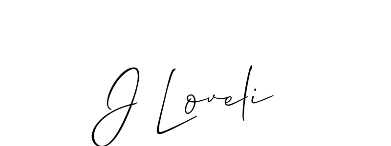 You should practise on your own different ways (Allison_Script) to write your name (J Loveli) in signature. don't let someone else do it for you. J Loveli signature style 2 images and pictures png