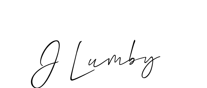 Design your own signature with our free online signature maker. With this signature software, you can create a handwritten (Allison_Script) signature for name J Lumby. J Lumby signature style 2 images and pictures png