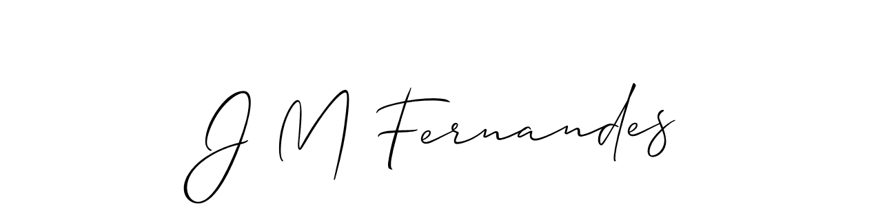 Make a beautiful signature design for name J M Fernandes. With this signature (Allison_Script) style, you can create a handwritten signature for free. J M Fernandes signature style 2 images and pictures png