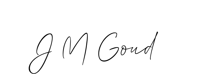 Allison_Script is a professional signature style that is perfect for those who want to add a touch of class to their signature. It is also a great choice for those who want to make their signature more unique. Get J M Goud name to fancy signature for free. J M Goud signature style 2 images and pictures png