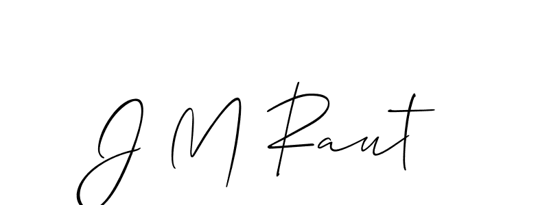 Make a beautiful signature design for name J M Raut. With this signature (Allison_Script) style, you can create a handwritten signature for free. J M Raut signature style 2 images and pictures png