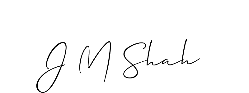 How to make J M Shah name signature. Use Allison_Script style for creating short signs online. This is the latest handwritten sign. J M Shah signature style 2 images and pictures png