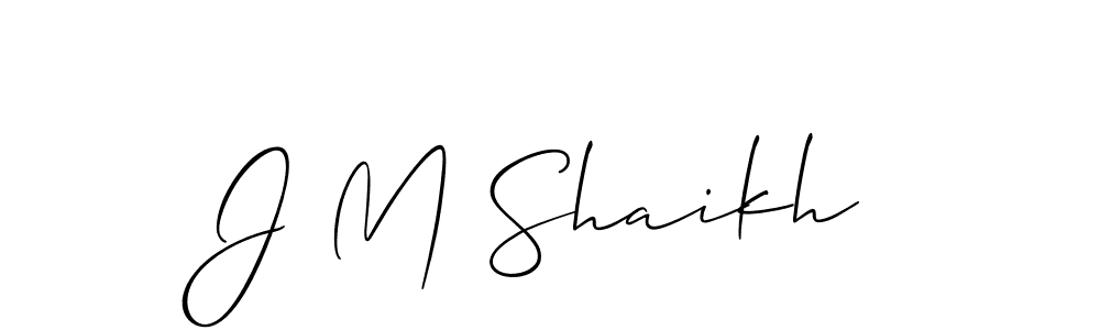 Create a beautiful signature design for name J M Shaikh. With this signature (Allison_Script) fonts, you can make a handwritten signature for free. J M Shaikh signature style 2 images and pictures png