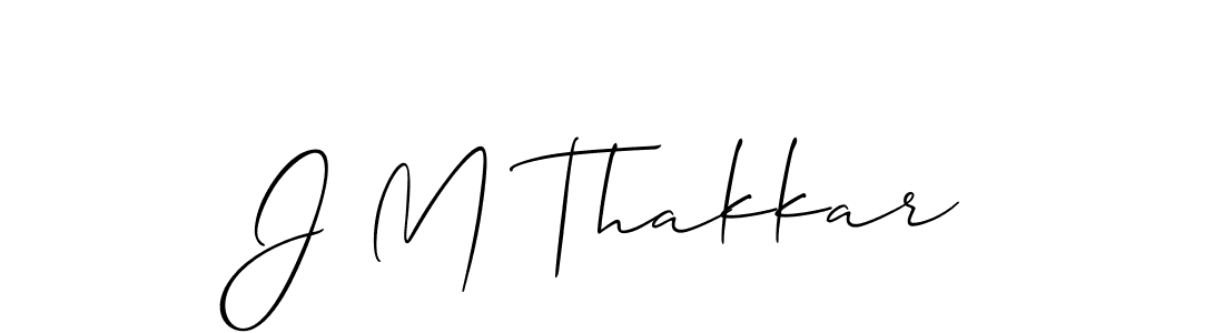 Create a beautiful signature design for name J M Thakkar. With this signature (Allison_Script) fonts, you can make a handwritten signature for free. J M Thakkar signature style 2 images and pictures png