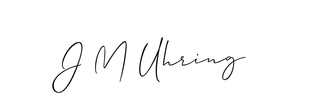 How to Draw J M Uhring signature style? Allison_Script is a latest design signature styles for name J M Uhring. J M Uhring signature style 2 images and pictures png