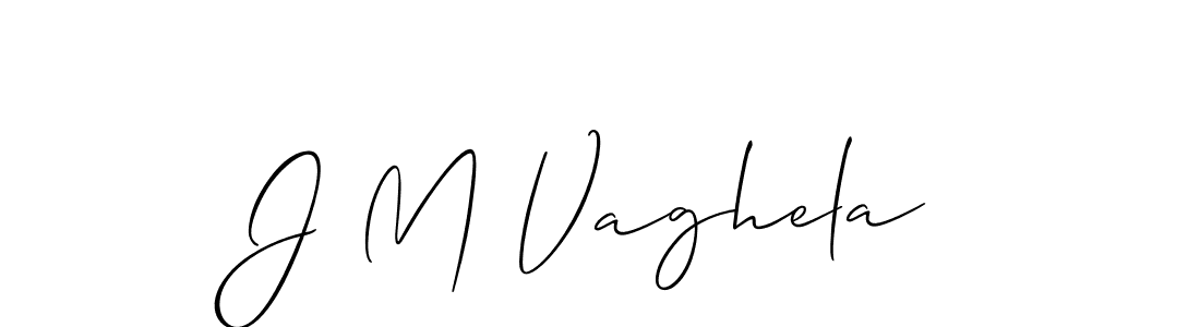 Make a beautiful signature design for name J M Vaghela. With this signature (Allison_Script) style, you can create a handwritten signature for free. J M Vaghela signature style 2 images and pictures png