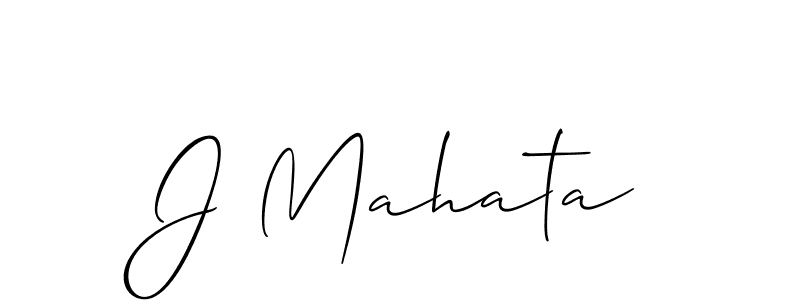 You should practise on your own different ways (Allison_Script) to write your name (J Mahata) in signature. don't let someone else do it for you. J Mahata signature style 2 images and pictures png