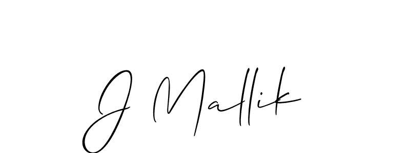How to make J Mallik name signature. Use Allison_Script style for creating short signs online. This is the latest handwritten sign. J Mallik signature style 2 images and pictures png