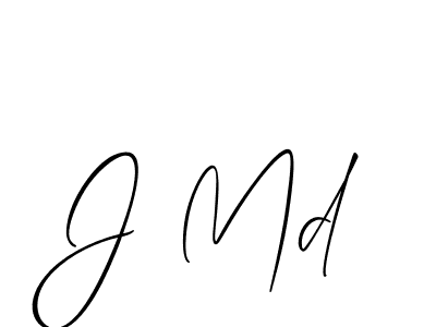 Also You can easily find your signature by using the search form. We will create J Md name handwritten signature images for you free of cost using Allison_Script sign style. J Md signature style 2 images and pictures png